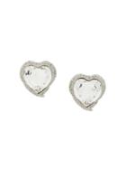 Yves Saint Laurent Pre-owned Embellished Heart-shaped Earrings -