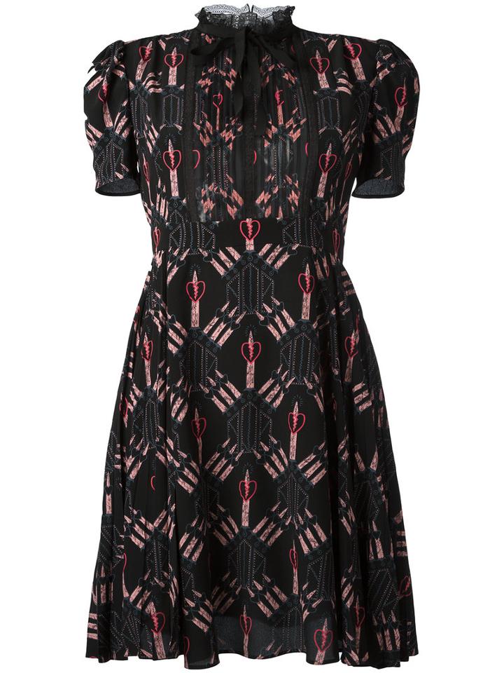 Valentino Love Blade Dress, Women's, Size: 38, Black, Silk/cotton/polyamide