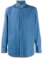 Luigi Borrelli Long Sleeve Denim Shirt - Blue