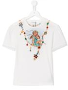 Dolce & Gabbana Kids Cherub Print T-shirt, Girl's, Size: 6 Yrs, White