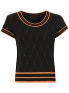 Andrea Bogosian Embroidered Knit Blouse - Black