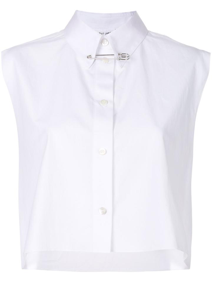 Mrz Frill Placket Striped Shirt - Blue