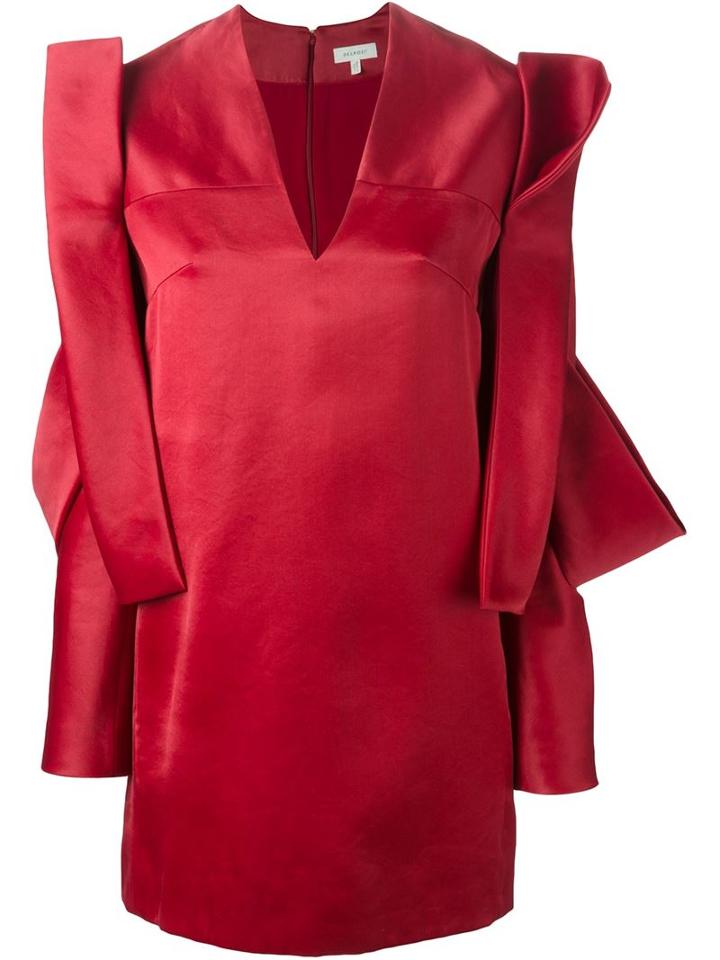 Delpozo Asymmetric Applique Dress