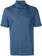 Ermenegildo Zegna Pointed Collar Polo Shirt - Blue