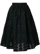 Lardini Brocade Full Skirt - Black