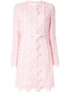 Giambattista Valli Floral Lace Midi Coat - Pink
