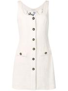 Alessandra Rich Sleeveless Tweed Dress - White