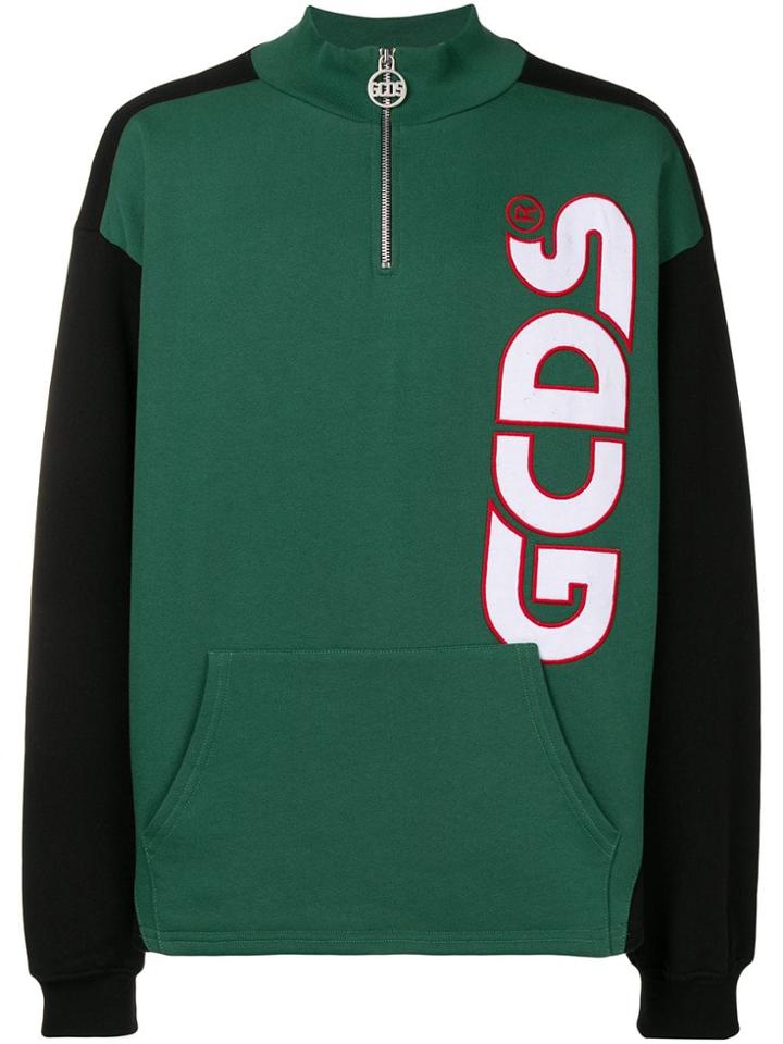 Gcds Colour Block Sweater - Green