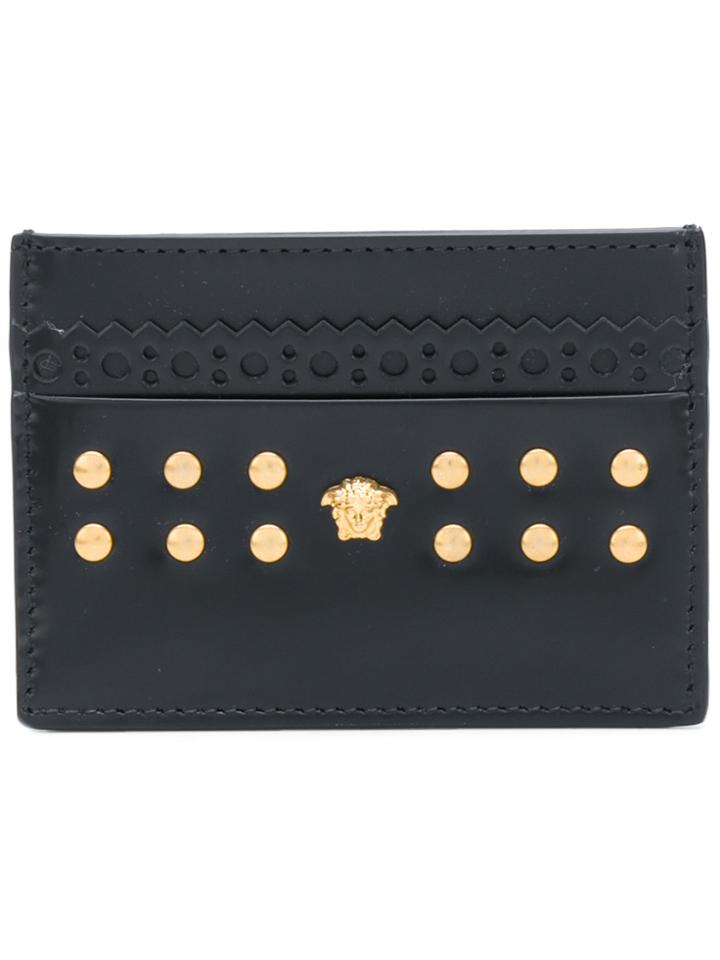 Versace Studded Cardholder - Black