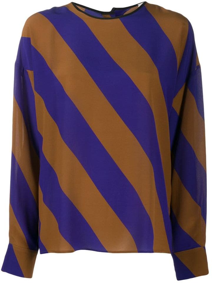 Alysi Reverse Button Up Shirt - Blue