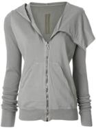 Rick Owens Drkshdw Zipped Asymmetric Jacket - Grey