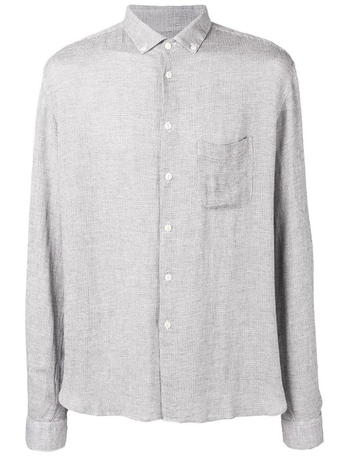 Ymc Waffle Button-up Shirt - Blue