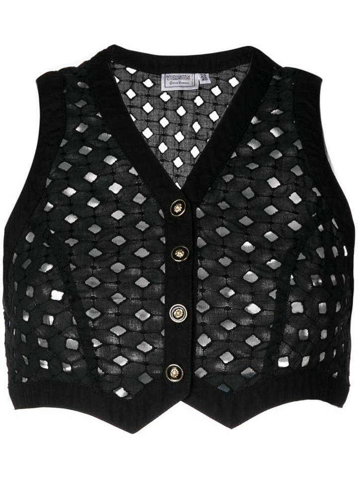 Versace Pre-owned Punk Cutout Waistcoat - Black