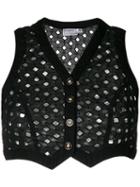 Versace Pre-owned Punk Cutout Waistcoat - Black