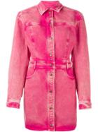 Roberto Cavalli Washed Tie-dye Denim Dress