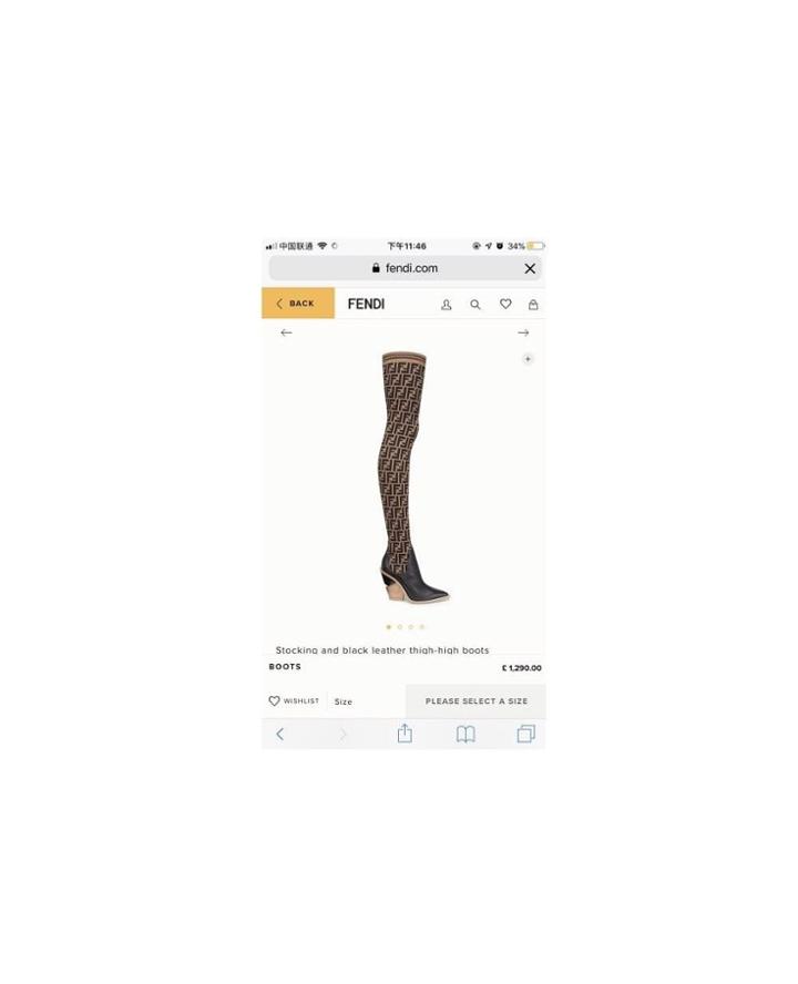 Fashion Concierge Vip Fendi - Thigh High Sock Boots - Unavailable