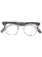 Yohji Yamamoto Round Frame Glasses - Black