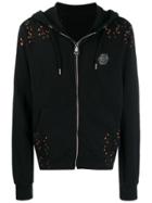 Philipp Plein Graphic Print Hoodie - Black