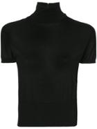 Dolce & Gabbana High Neck Knitted Top - Black