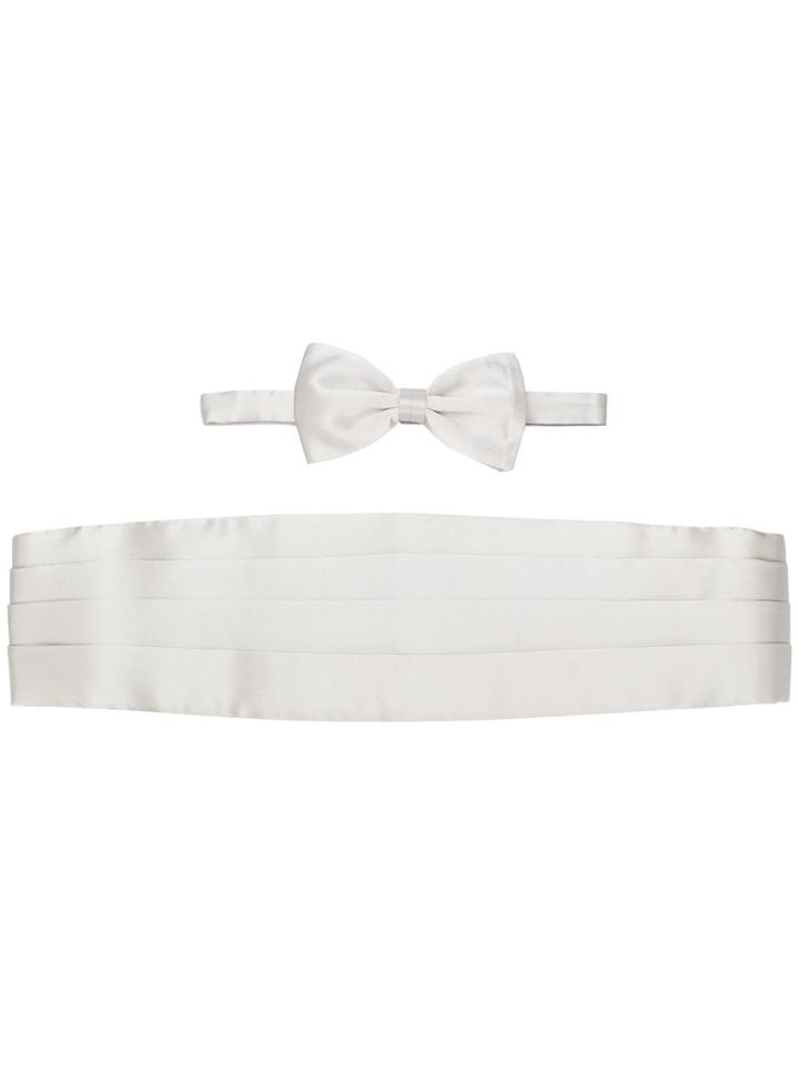 Brioni Bow Tie Waistband Set - Grey
