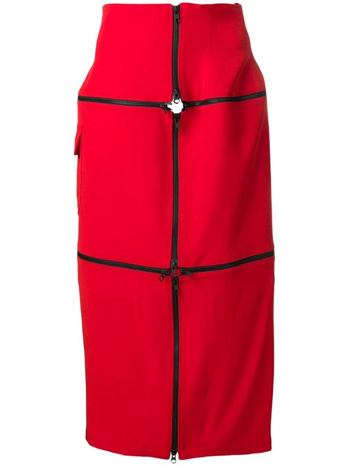 Yohji Yamamoto Zip Skirt - Red