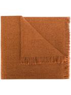 Rick Owens Oversized Fringed Scarf - Brown