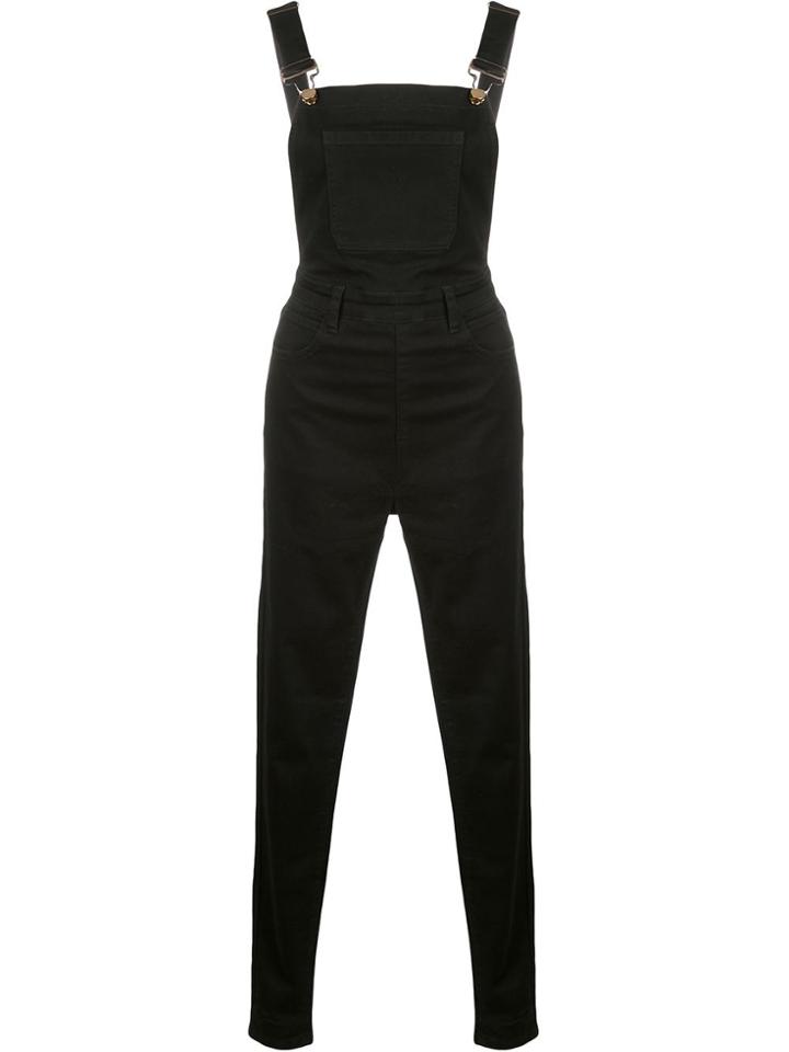 Weworewhat Skinny Dungarees - Black