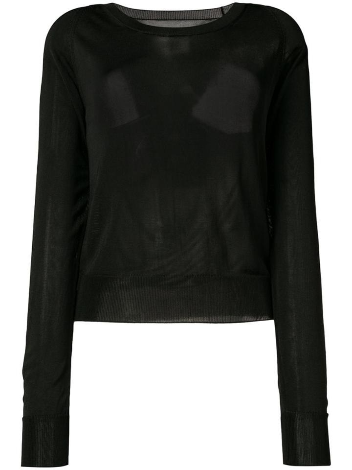 Mm6 Maison Margiela Cutout Back Sweater - Black