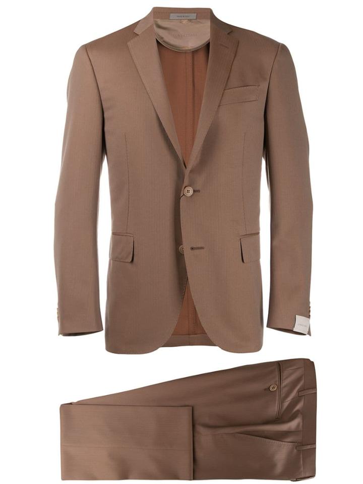 Corneliani Slim Two-piece Suit - Brown