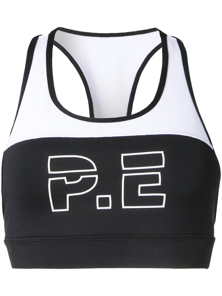 P.e Nation 40/20 Logo Crop Top, Women's, Size: 8, White