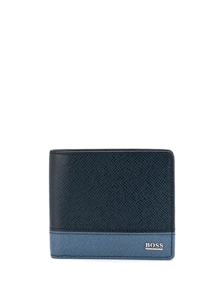 Boss Hugo Boss Two-tone Bi-fold Wallet - Blue