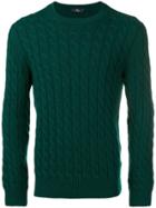 Fay Cable Knit Sweater - Green