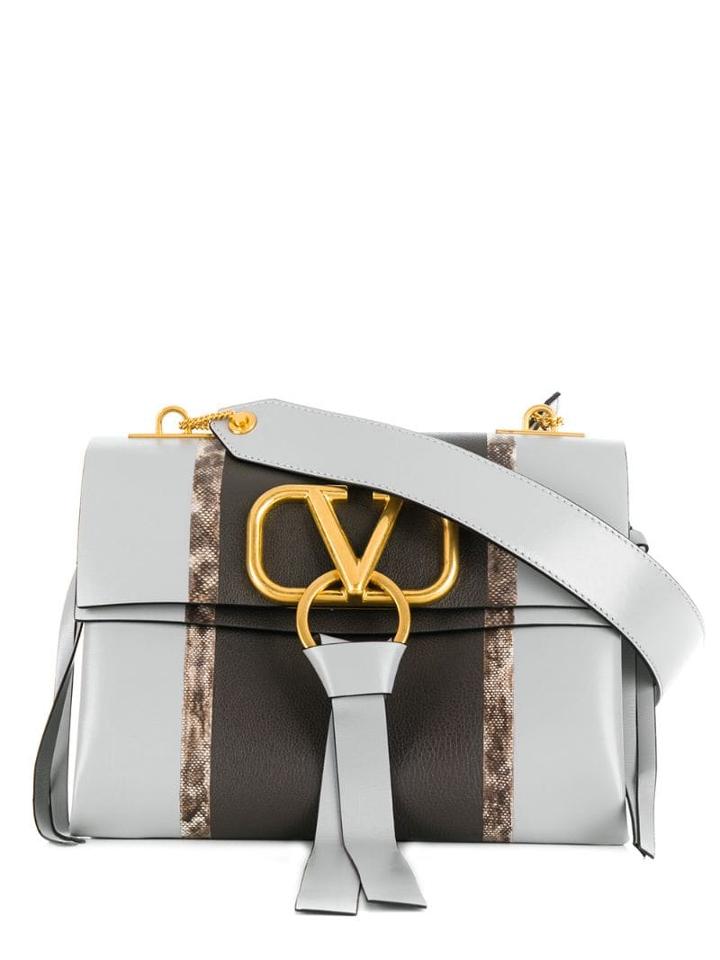 Valentino Valentino Garavani Small Vring Shoulder Bag - Grey