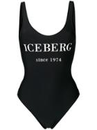 Iceberg Logo Swimsuit - Black