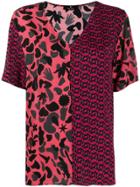 Ps Paul Smith Printed Panel V-neck T-shirt - Pink