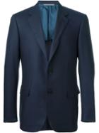 Canali Two Button Blazer, Men's, Size: 52, Blue, Cupro/cashmere