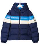 Moncler Kids Teen Colour Block Puffer Jacket - Blue