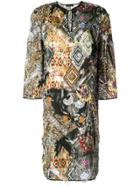 Etro Frayed Abstract Print Dress - Black