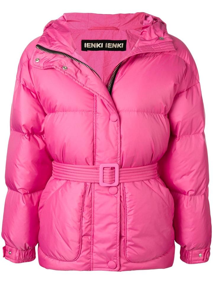 Ienki Ienki Hooded Puffer Jacket - Pink & Purple
