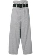 Plan C Patterned Trousers - White
