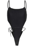 Frankies Bikinis Croft High Leg Swimsuit - Black
