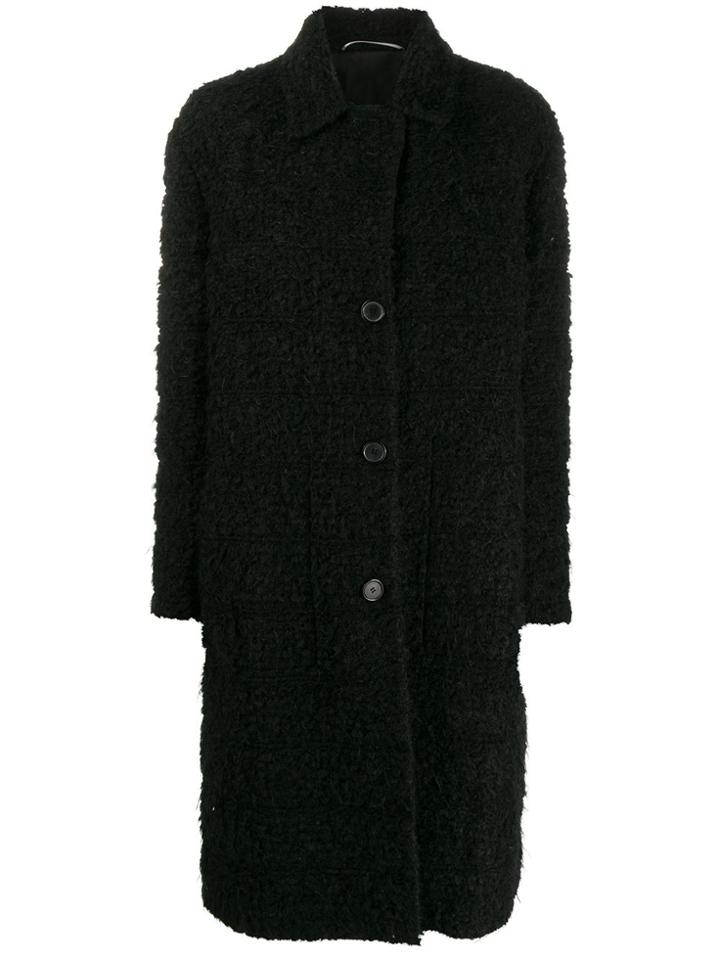 Rochas Reversible Single-breasted Coat - Black