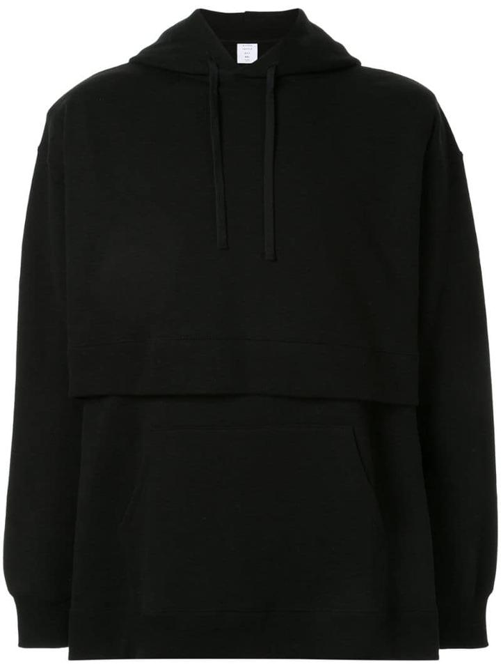 Mr. Gentleman Layered Long-sleeved Hoodie - Black