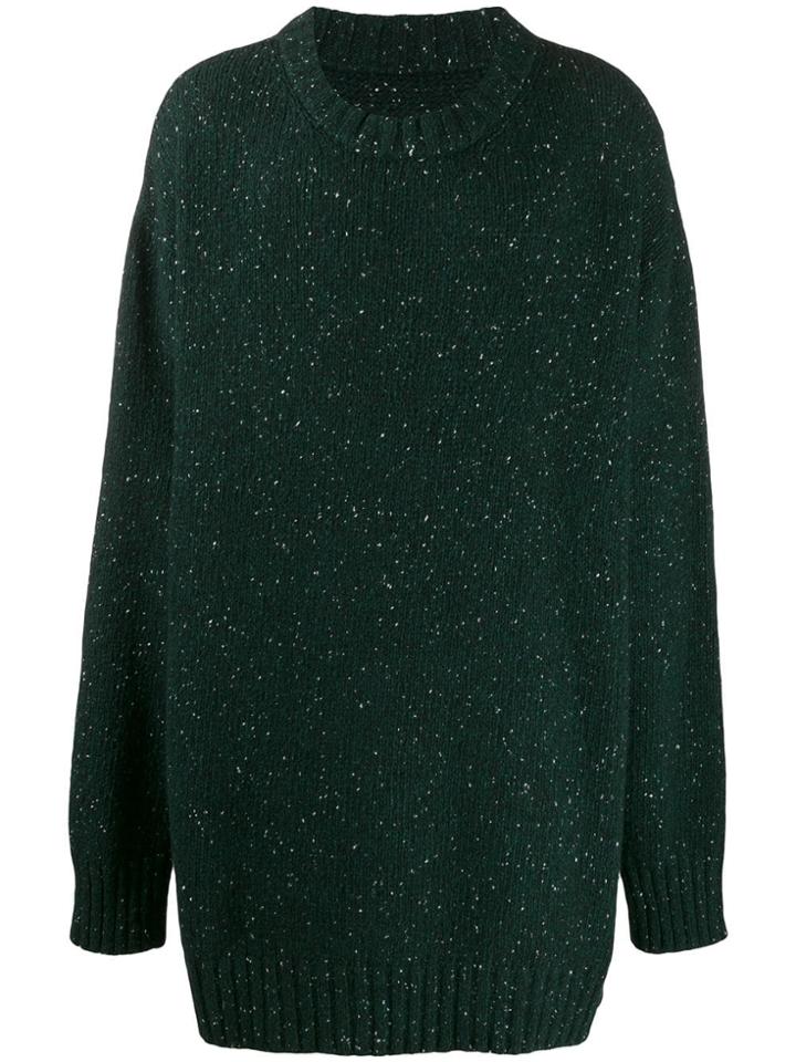 Maison Margiela Flecked Knit Jumper - Green
