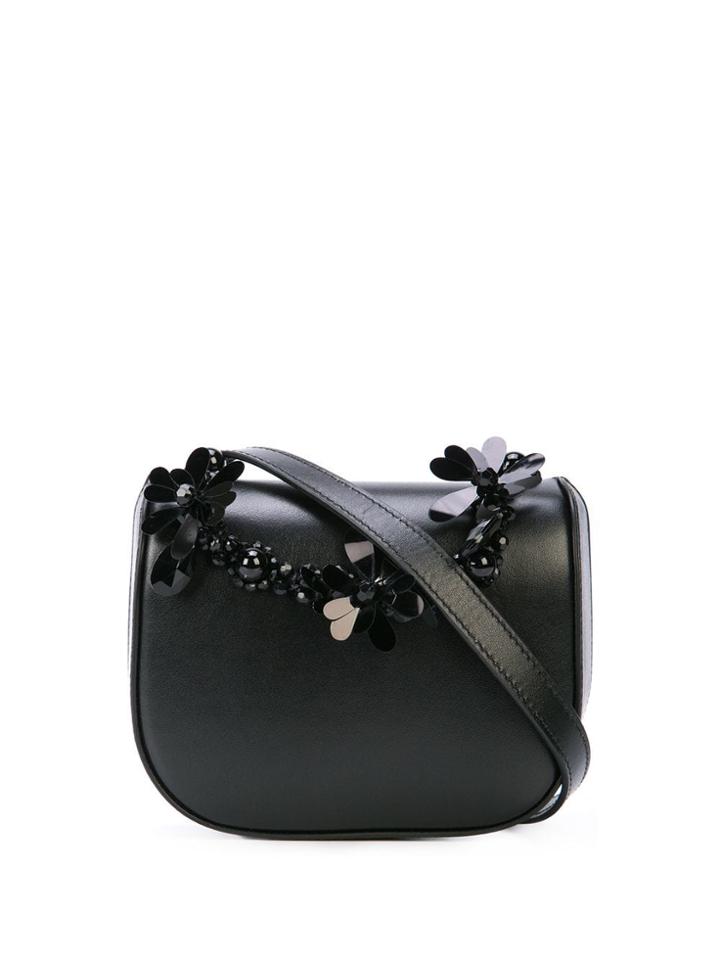 Simone Rocha Floral Embellished Crossbody Bag - Black