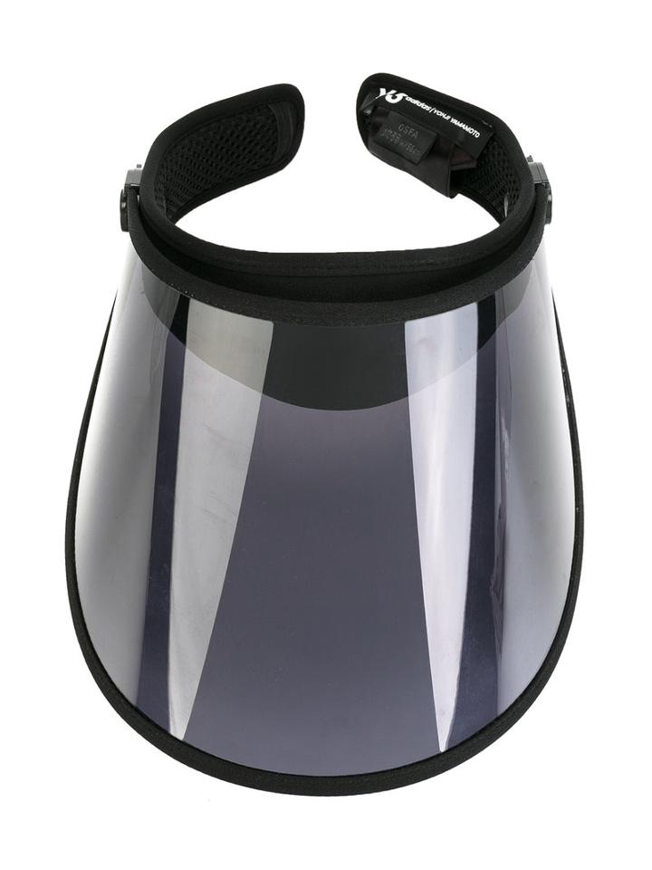 Y-3 Side Logo Visor, Women's, Black, Thermoplastic Polyurethane (tpu)/polyester