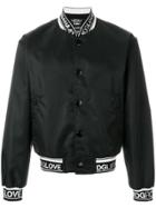 Dolce & Gabbana #dglove Logo Band Bomber Jacket - Black