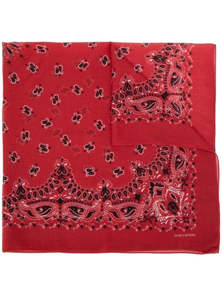 Saint Laurent Lavallière Scarf - Red