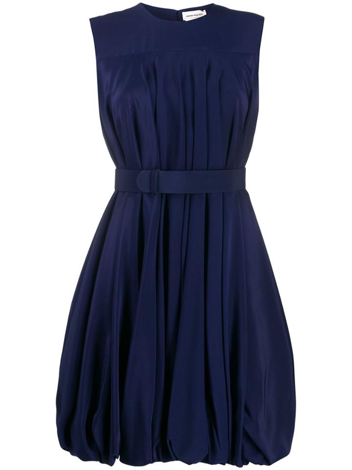Alexander Mcqueen Balloon Short Dress - Blue
