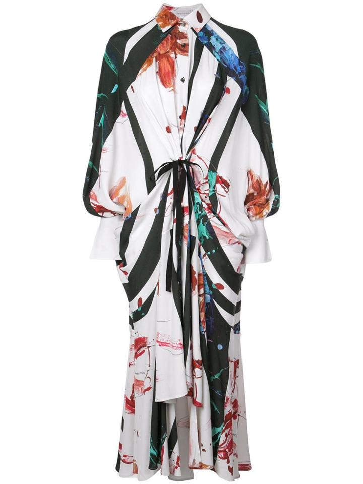Palmer / Harding Floral Print Shirt Dress - White
